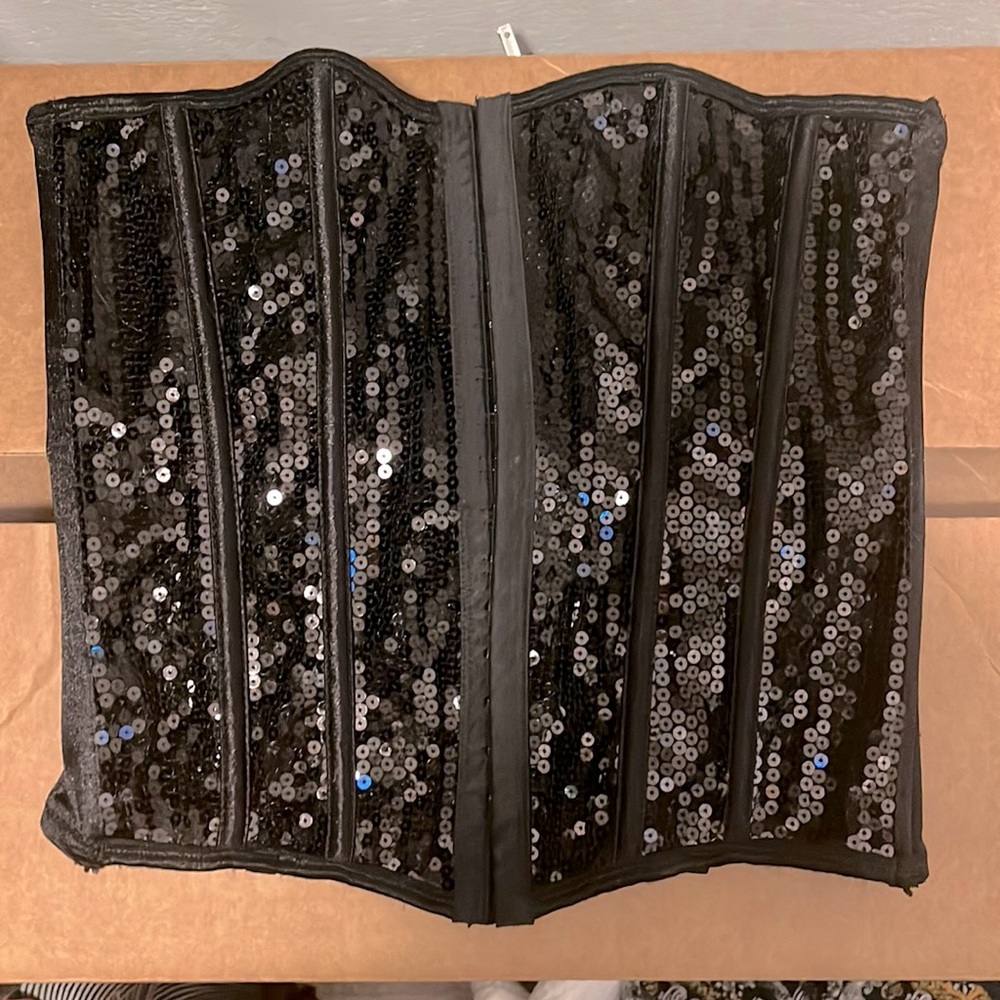 Sparkly black daring corset 🖤